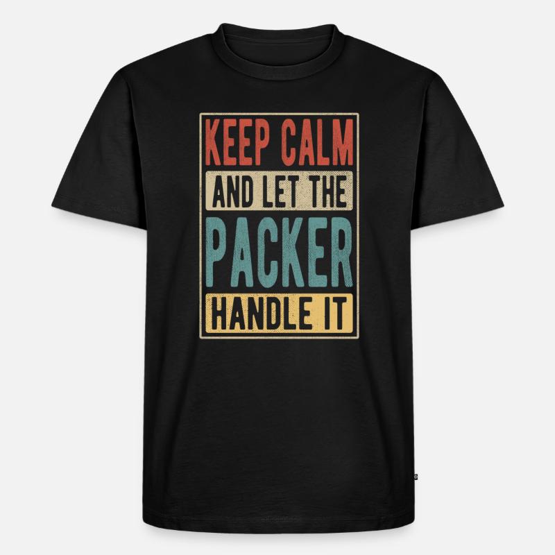 Packer Retro Geschenk - Männer Premium Bio T-Shirt - Schwarz