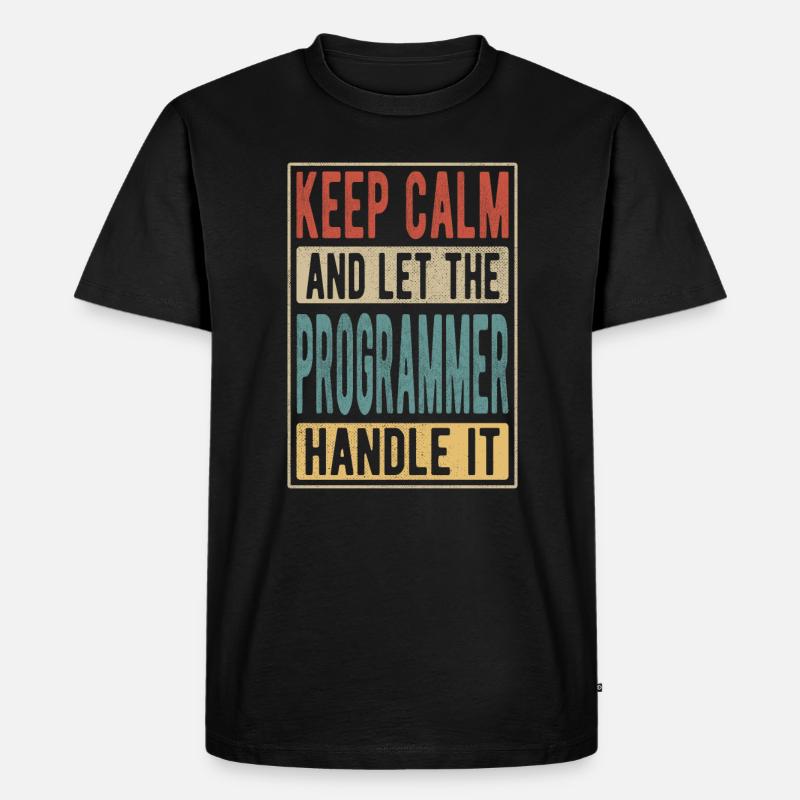 Programmierer Retro Geschenk - Männer Premium Bio T-Shirt - Schwarz