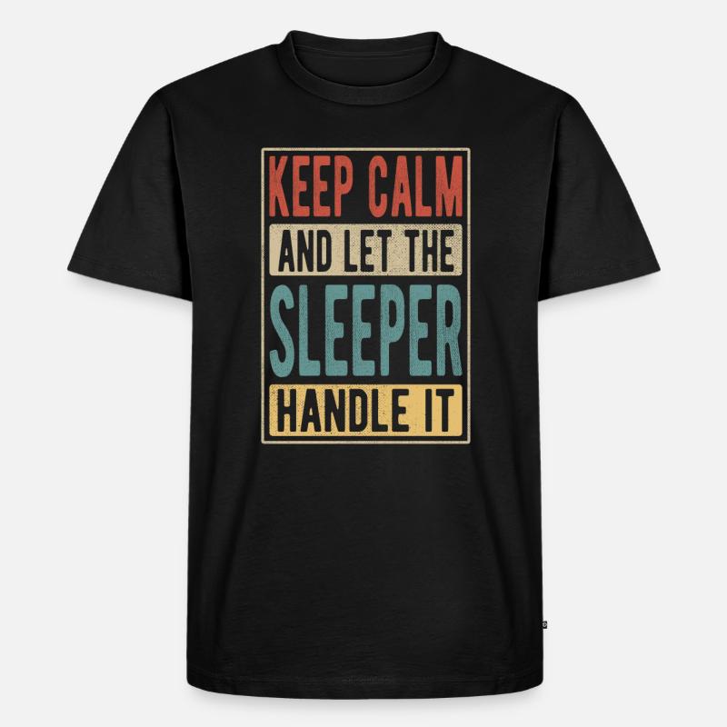Sleeper Retro Geschenk - Männer Premium Bio T-Shirt - Schwarz