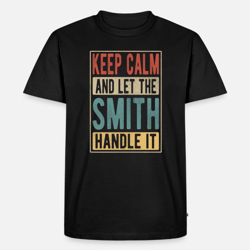 Smith Retro Geschenk - Männer Premium Bio T-Shirt - Schwarz