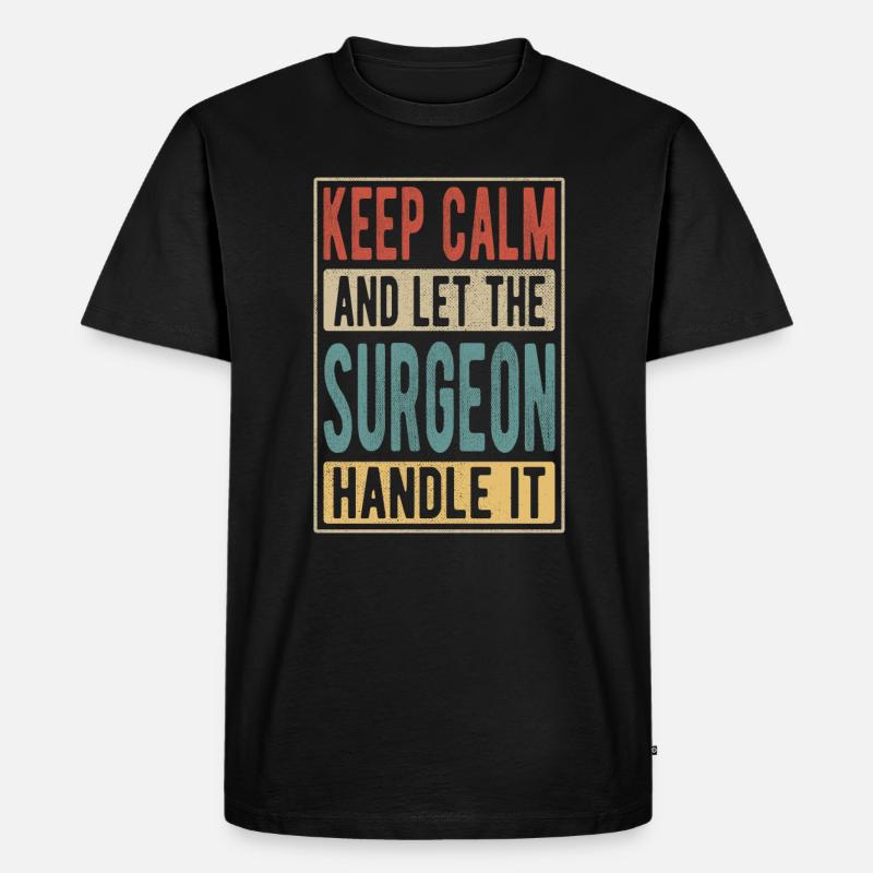 Chirurg Retro Geschenk - Männer Premium Bio T-Shirt - Schwarz
