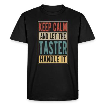 Cadeau rétro d’essai - T-shirt Premium bio Homme - noir - Devant - Nico (187cm)