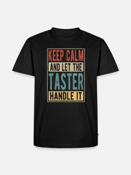 Probier-Retro-Geschenk - Männer Premium Bio T-Shirt - Schwarz