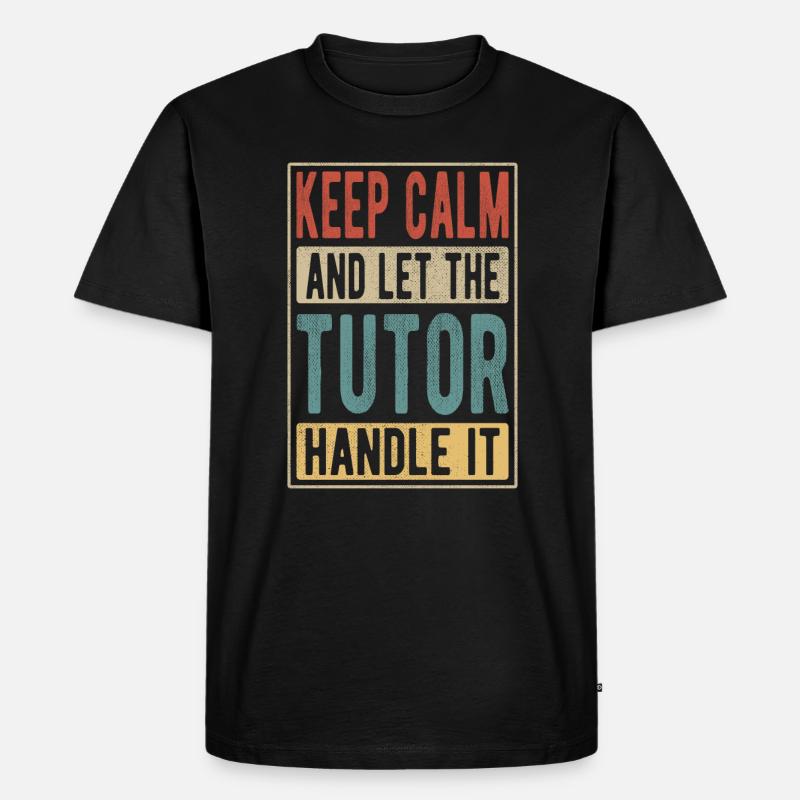 Tutor Retro Geschenk - Männer Premium Bio T-Shirt - Schwarz