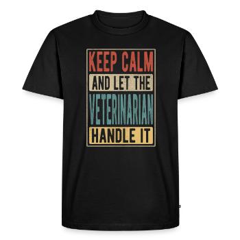 Cadeau rétro vétérinaire - T-shirt Premium bio Homme - noir - Devant - Nico (187cm)