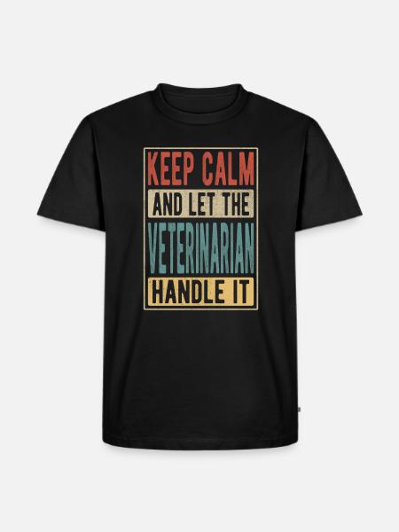 Tierarzt Retro Geschenk - Männer Premium Bio T-Shirt - Schwarz