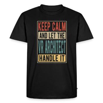 Vr Architect Retro Gift - Men's Premium Organic T-Shirt - black - Front - Nico (187cm)