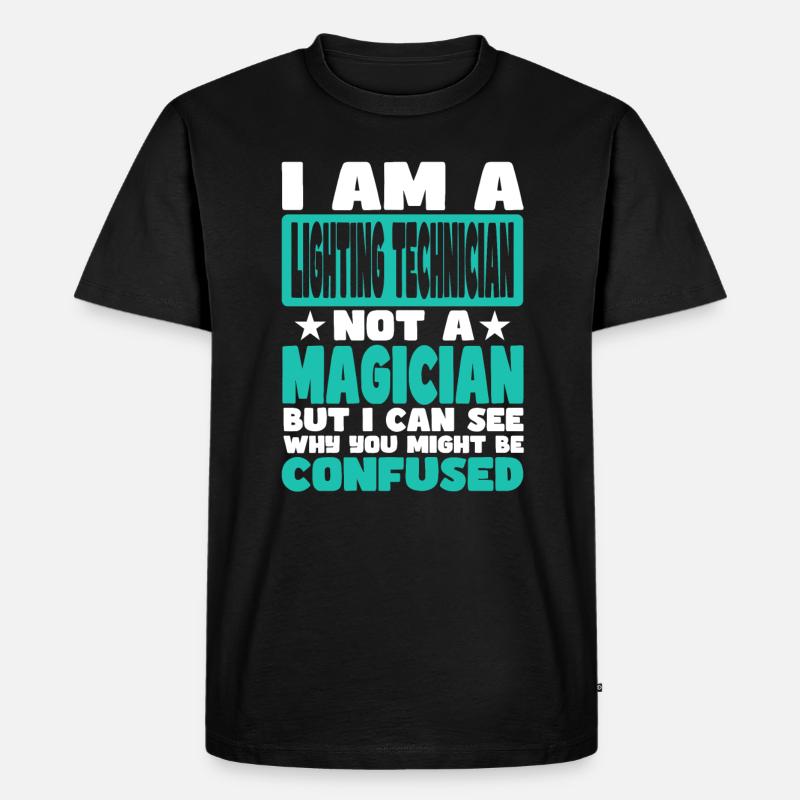 Lichttechniker - Männer Premium Bio T-Shirt - Schwarz