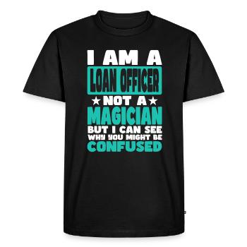 Loan Officer - Men's Premium Organic T-Shirt - black - Front - Nico (187cm)