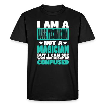 Lube Technician - Men's Premium Organic T-Shirt - black - Front - Nico (187cm)