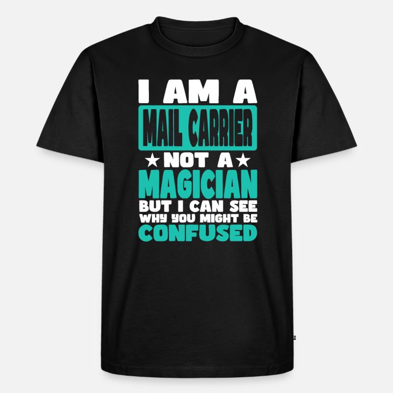 Postbote - Männer Premium Bio T-Shirt - Schwarz
