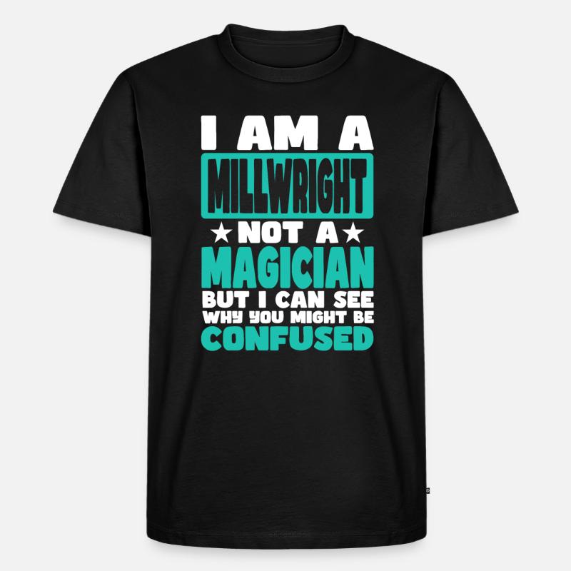 Mühlenbauer - Männer Premium Bio T-Shirt - Schwarz