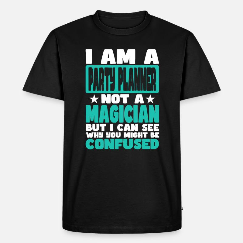 Party-Planer - Männer Premium Bio T-Shirt - Schwarz