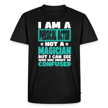 Physical Actor - Men's Premium Organic T-Shirt - black - Front - Nico (187cm)