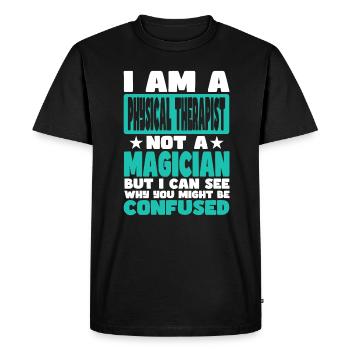 Physiothérapeute - T-shirt Premium bio Homme - noir - Devant - Nico (187cm)