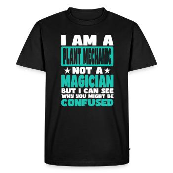 Mécanicien d’usine - T-shirt Premium bio Homme - noir - Devant - Nico (187cm)