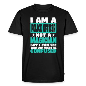 Policier - T-shirt Premium bio Homme - noir - Devant - Nico (187cm)