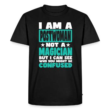 Facteur - T-shirt Premium bio Homme - noir - Devant - Nico (187cm)