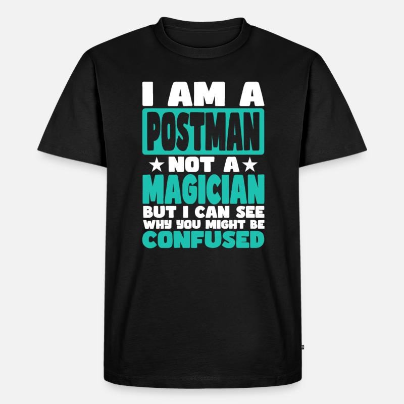 Briefträger - Männer Premium Bio T-Shirt - Schwarz