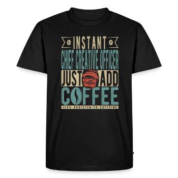 Instant Chief Creative Officer Just Add Coffee - Men's Premium Organic T-Shirt - black - Front - Nico (187cm)