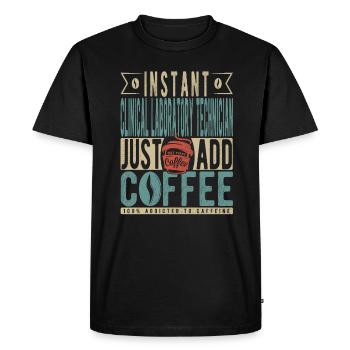 Instant Clinical Laboratory Technician Just Add - Men's Premium Organic T-Shirt - black - Front - Nico (187cm)