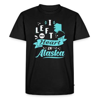 Alaska Souvenir Love - Men's Premium Organic T-Shirt - black - Front - Nico (187cm)