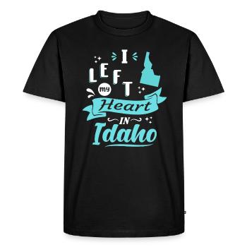 Idaho Souvenir Amour - T-shirt Premium bio Homme - noir - Devant - Nico (187cm)