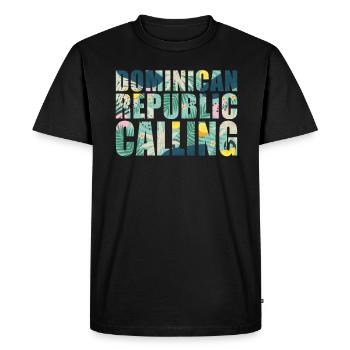 République dominicaine Souvenir Vacances - T-shirt Premium bio Homme - noir - Devant - Nico (187cm)
