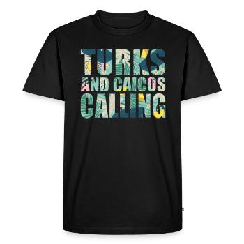 Vacances souvenirs aux îles Turques-et-Caïques - T-shirt Premium bio Homme - noir - Devant - Nico (187cm)
