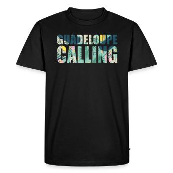 Guadeloupe Calling Tropical Guadeloupe Souvenir - Men's Premium Organic T-Shirt - black - Front - Nico (187cm)