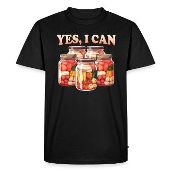Yes, I Can - Embrace Home Canning and Preserving - Men's Premium Organic T-Shirt - black - Front - Nico (187cm)