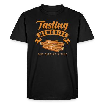 Tasting Memories Churros Delight - Men's Premium Organic T-Shirt - black - Front - Nico (187cm)