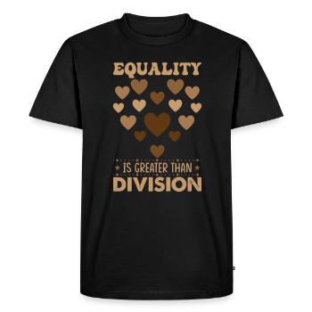 Equality Is Greater Than Division - Men's Premium Organic T-Shirt - black - Front - Nico (187cm)