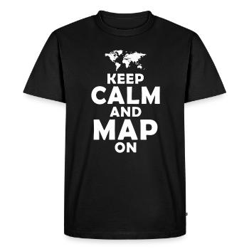Geography Teacher Gift Geography Cartography - Men's Premium Organic T-Shirt - black - Front - Nico (187cm)