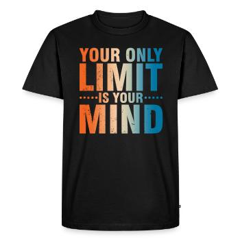 Your only limit is your mind - Men's Premium Organic T-Shirt - black - Front - Nico (187cm)
