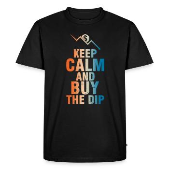 Gardez votre calme et achetez le dicton Dip Motif - T-shirt Premium bio Homme - noir - Devant - Nico (187cm)