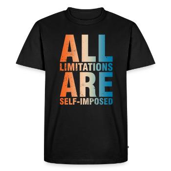 Toutes les limites sont auto-imposées - T-shirt Premium bio Homme - noir - Devant - Nico (187cm)