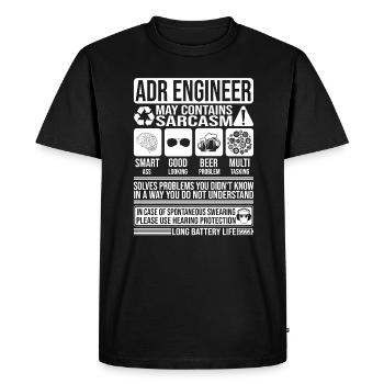Adr Engineer Sarcasm funny Gift Adr Engineer - Men's Premium Organic T-Shirt - black - Front - Nico (187cm)