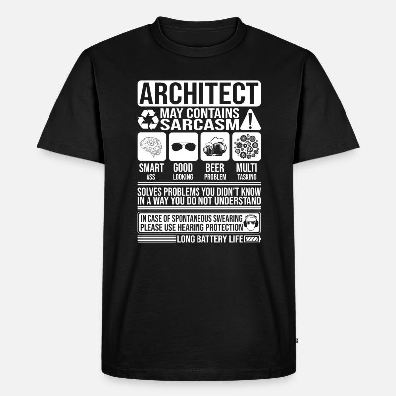 Architecte Sarcasme drôle Cadeau Architecte - T-shirt Premium bio Homme - noir