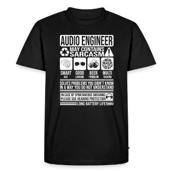 Audio Engineer Sarcasm funny Gift Audio Engineer - Men's Premium Organic T-Shirt - black - Front - Nico (187cm)