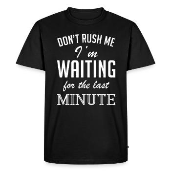 En attendant le dernier moment - T-shirt Premium bio Homme - noir - Devant - Nico (187cm)