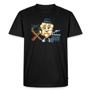 Popcorn Motif Film Cinéma - T-shirt Premium bio Homme - noir - Devant - Nico (187cm)