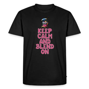 Restez calme et fondez-vous lors d’une retraite d’été - T-shirt Premium bio Homme - noir - Devant - Nico (187cm)