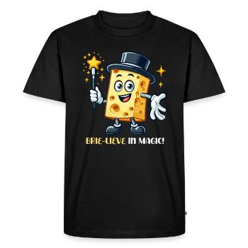 Brie-Lieve Dans La Magie Magique Amusant - T-shirt Premium bio Homme - noir - Devant - Nico (187cm)