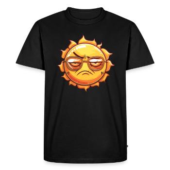 Annoyed sun with cool glasses - Men's Premium Organic T-Shirt - black - Front - Nico (187cm)
