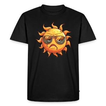 Soleil chaud avec des nuances fraîches - T-shirt Premium bio Homme - noir - Devant - Nico (187cm)