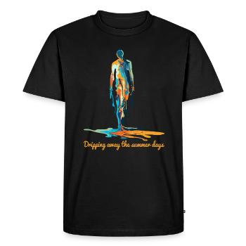 Hot days melt away - Men's Premium Organic T-Shirt - black - Front - Nico (187cm)