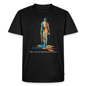 Le temps chaud n’est pas mon choix - T-shirt Premium bio Homme - noir - Devant - Nico (187cm)