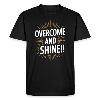 Overcome and radiate motivation - Men's Premium Organic T-Shirt - black - Front - Nico (187cm)