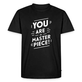 You Are a Masterpiece Motivation - Men's Premium Organic T-Shirt - black - Front - Nico (187cm)